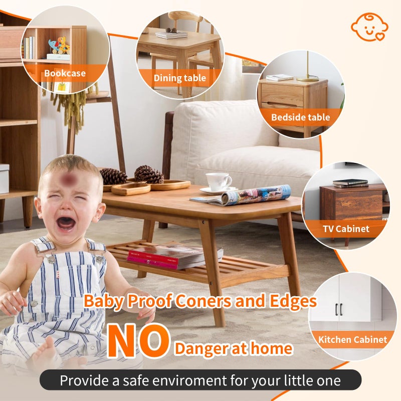 Gudui Corner Guards, (24 Pack) Corner Protectors Baby Proof Corners and Edges Furniture Table Protectors Corner Covers Baby Safety Bumpers Cushion, Baby Proofing, Clear - Image 5